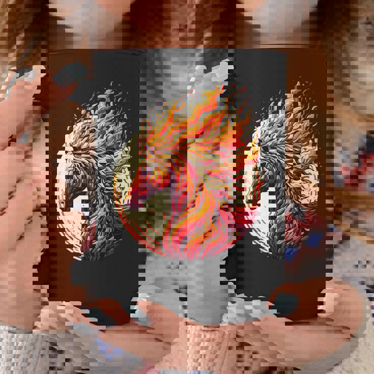 燃える 動物 馬 動物 クール 馬 火 炎 コーヒーマグ 面白い贈り物