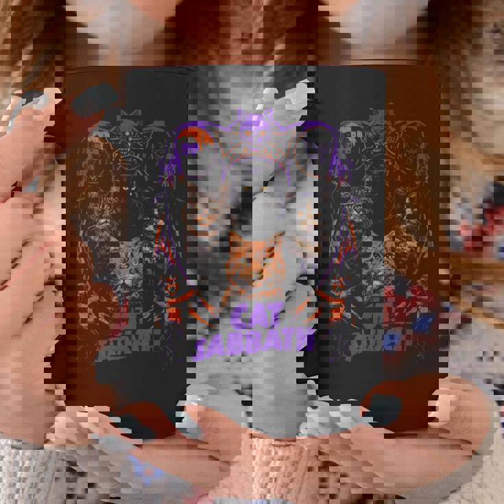 猫 安息日 猫 ヘビー ロック バンド パロディ コーヒーマグ 面白い贈り物