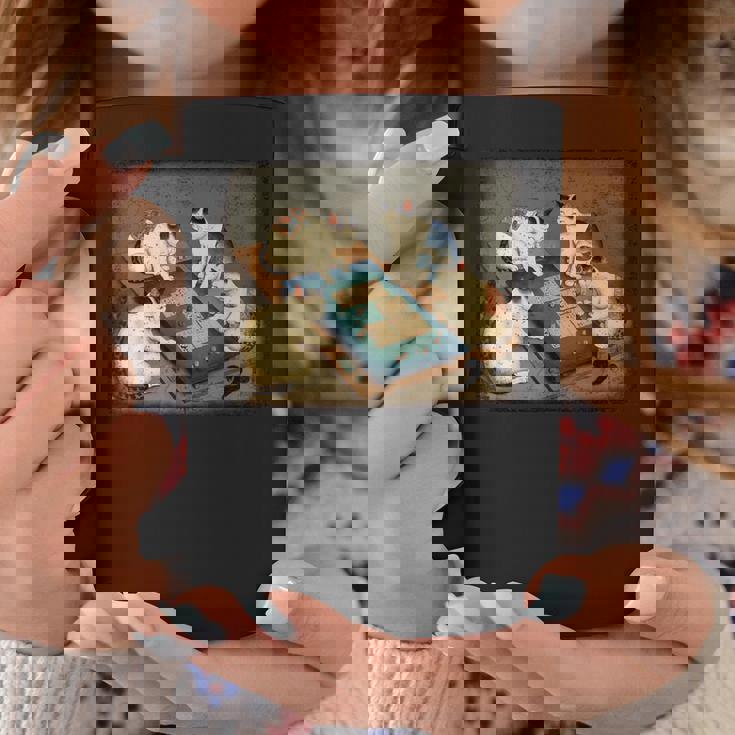 猫 遊ぶ 麻雀 面白いプレーヤー 文字付き コーヒーマグ 面白い贈り物