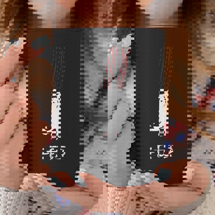 猫が助けを求めている、猫好きの方にオススメの面白いイラスト コーヒーマグ 面白い贈り物