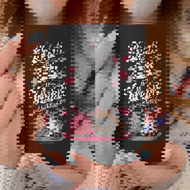 猫とバレーボール 面白いバレーボール コーヒーマグ 面白い贈り物