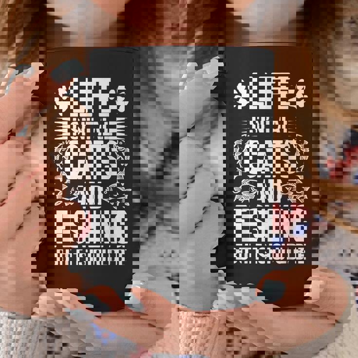 猫と釣り漁師 おもしろ釣り コーヒーマグ 面白い贈り物