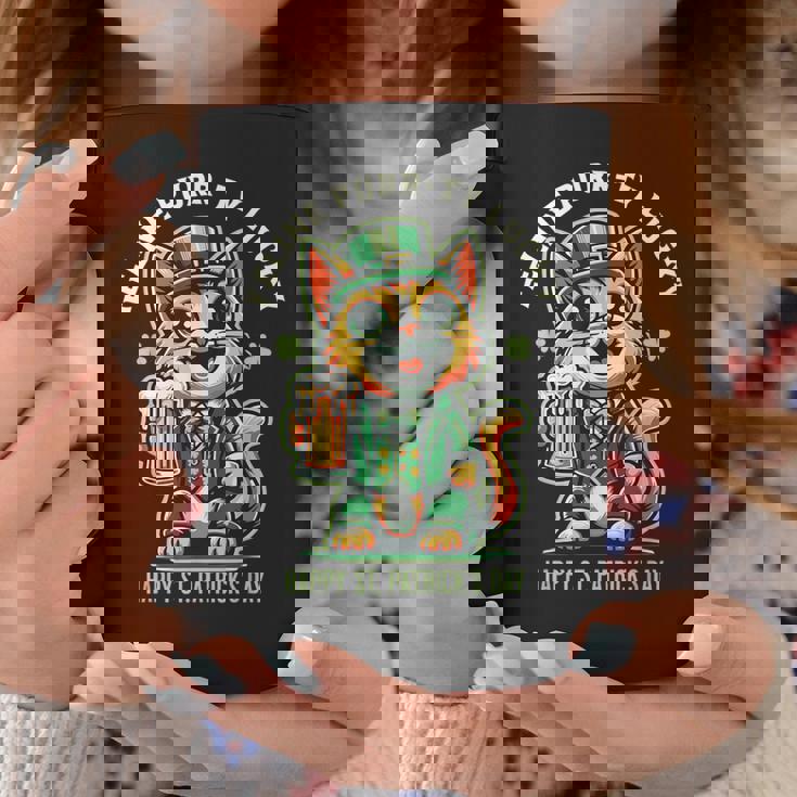 猫のパーティラッキー：セント・パトリックス・デーの猫愛好家たち コーヒーマグ 面白い贈り物