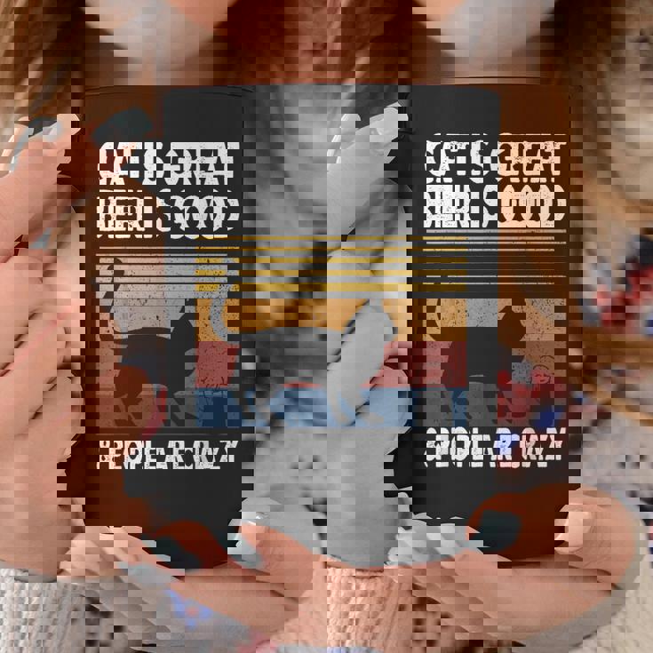 猫は素晴らしい ビールは美味しい、そして人々はクレイジー ビルマ猫 コーヒーマグ 面白い贈り物