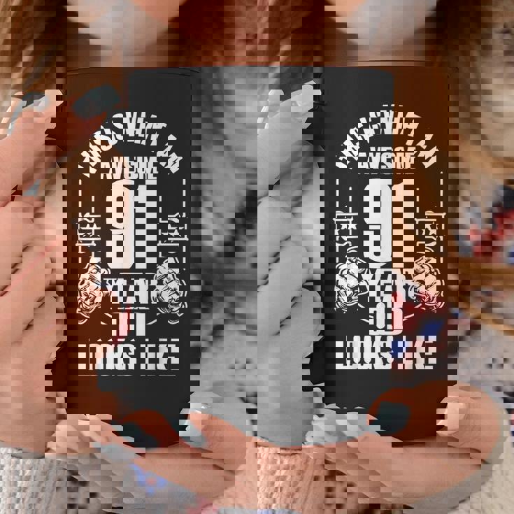 男性、女性、91歳の誕生日への91歳の誕生日プレゼント コーヒーマグ 面白い贈り物