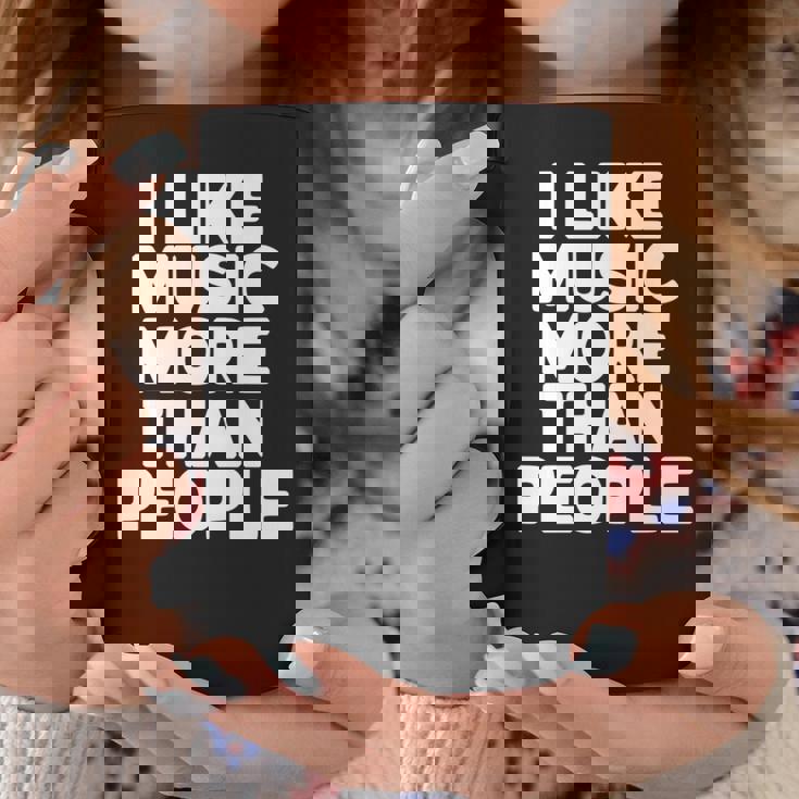 私は人より音楽が好き 長袖tシャツ コーヒーマグ 面白い贈り物