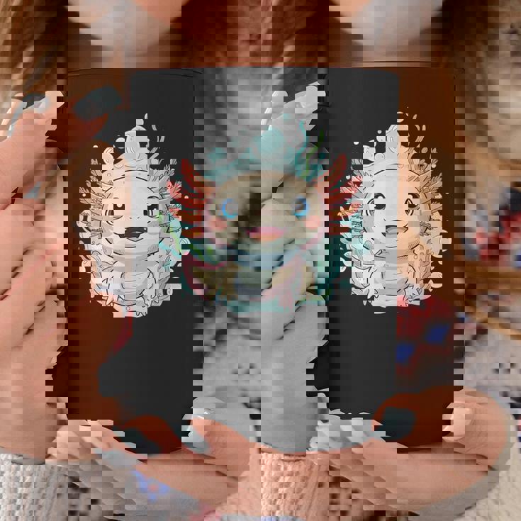 笑顔のaxolotl カワイイかわいい水中漫画 コーヒーマグ 面白い贈り物