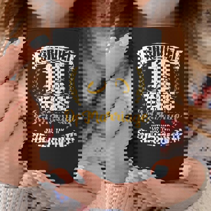 結婚10年目の超大国10年目の結婚記念日 長袖tシャツ コーヒーマグ 面白い贈り物