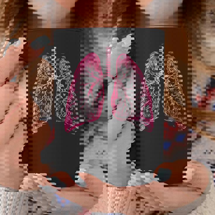 肺の解剖学的2d 医師と呼吸ファン向け コーヒーマグ 面白い贈り物