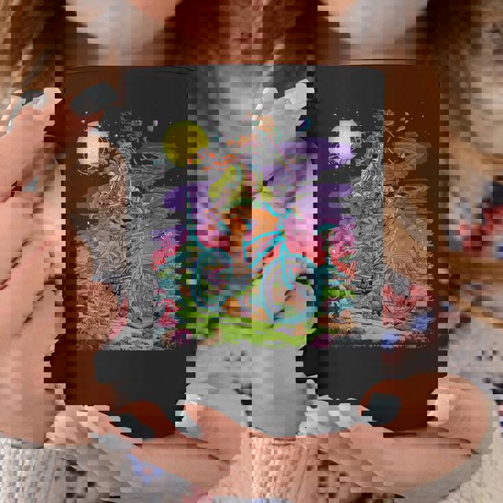 自転車デイホフマントリップ サイケデリックコミックスタイル ヒッピー コーヒーマグ 面白い贈り物