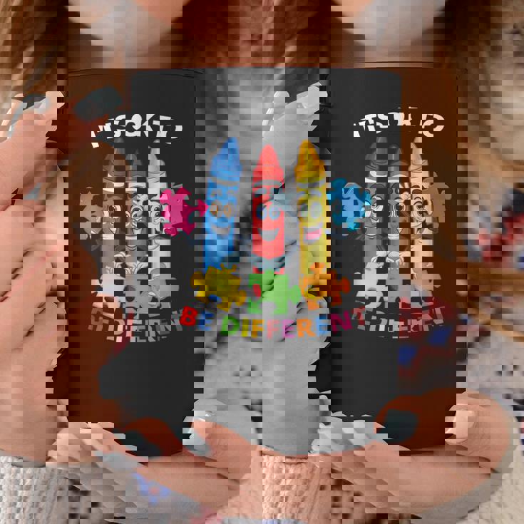 自閉症の認識 違ってもいい 自閉症の青 コーヒーマグ 面白い贈り物