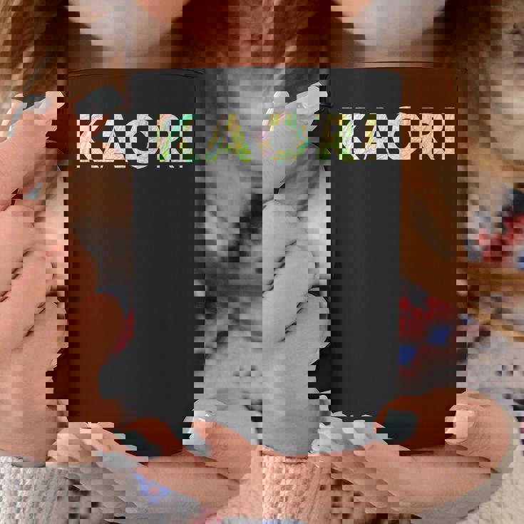 色鉛筆ネームデザインKaori 長袖tシャツ コーヒーマグ 面白い贈り物