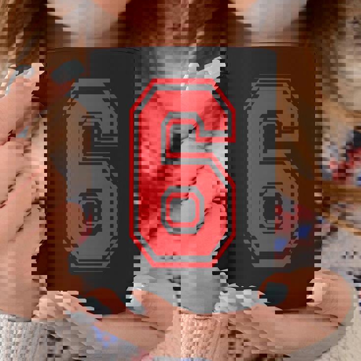 赤の6番スポーツスタイル。 コーヒーマグ 面白い贈り物