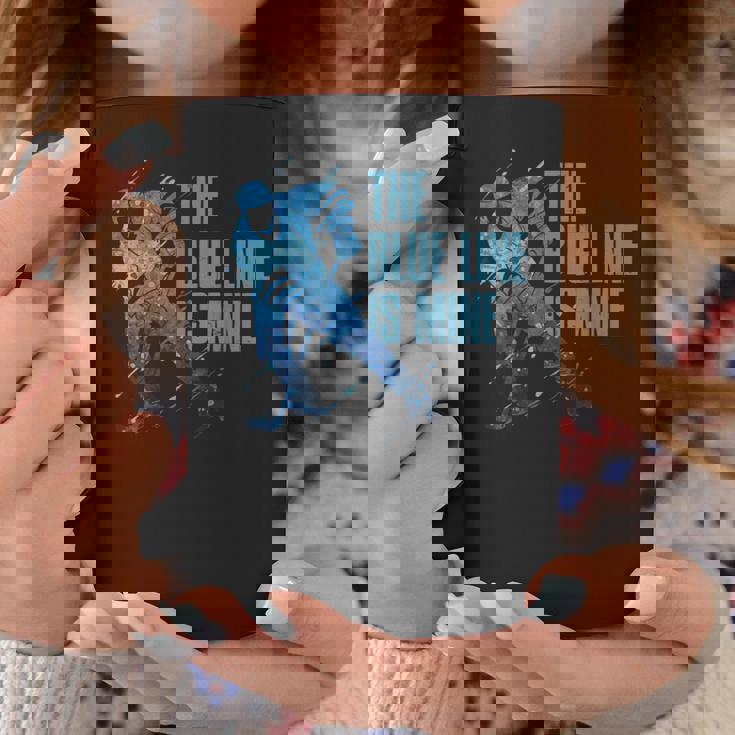 青い線は私のもの アイスホッケー コーヒーマグ 面白い贈り物