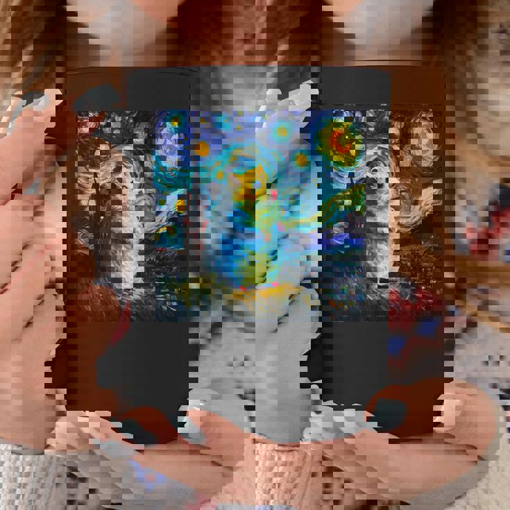 面白いtシャツ ハムスター かわいい ゴッホ 星月夜 動物 メンズ グッズ 面白い 服 ネタ 子供 キッズ コーヒーマグ 面白い贈り物