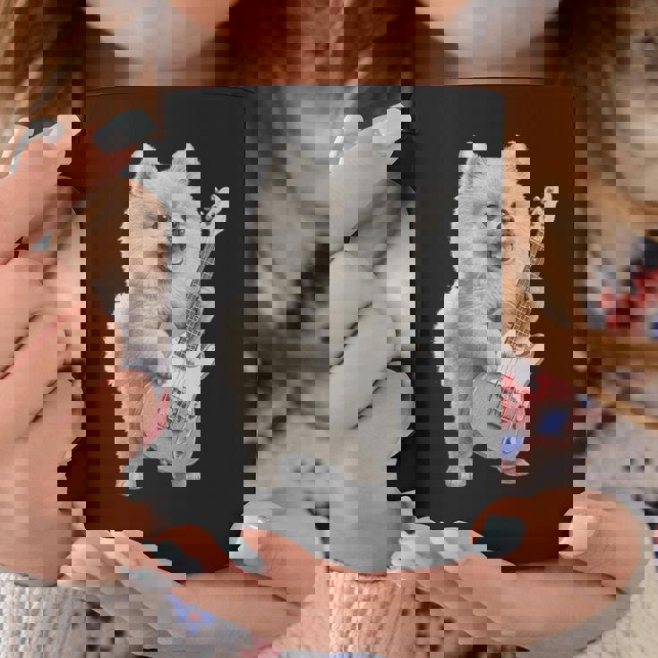 面白いtシャツ ポメラニアン 犬 ギター イヌ メンズ 犬好き グッズ かわいい おもしろ 面白い 服 ネタ 長袖tシャツ コーヒーマグ 面白い贈り物