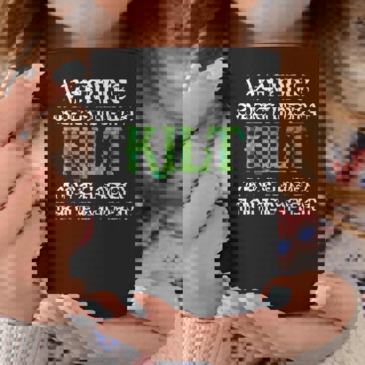 メンズ 面白いタータンスカート キルトの言葉 男性用 コーヒーマグ 面白い贈り物