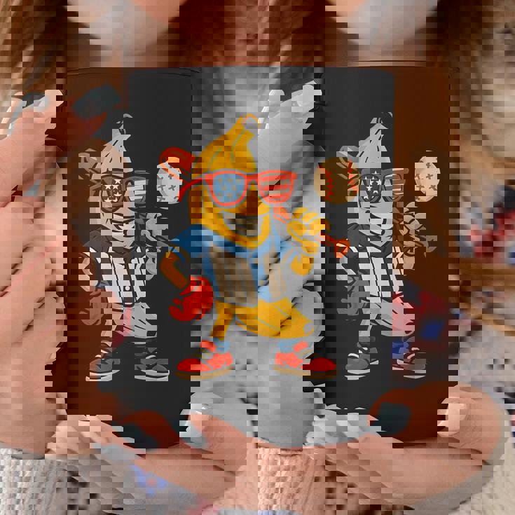 面白いバナナ野球アメリカ国旗サングラス 7月4日 コーヒーマグ 面白い贈り物