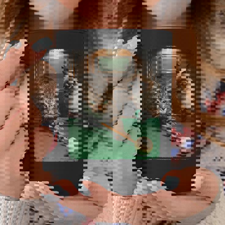 面白い猫 子猫 プールゲーム ビリヤード愛好家 アートデザイン コーヒーマグ 面白い贈り物