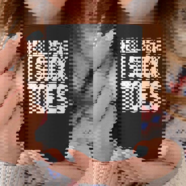 面白い足フェチ つま先を吸う ジョーク 地獄 Yeah Iuck Toes コーヒーマグ 面白い贈り物