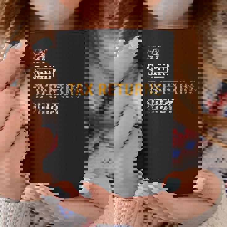 食べる睡眠確定申告繰り返し課税シーズン コーヒーマグ 面白い贈り物