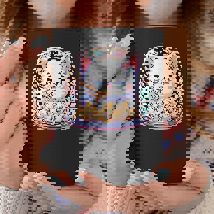 餃子、餃子を食べるカワイイ猫、餃子 コーヒーマグ 面白い贈り物