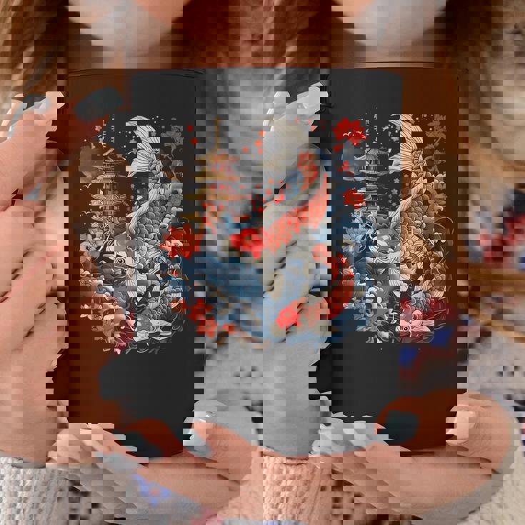 鯉 桜 桜 季節 アジアン 鯉 塔 寺 コーヒーマグ 面白い贈り物