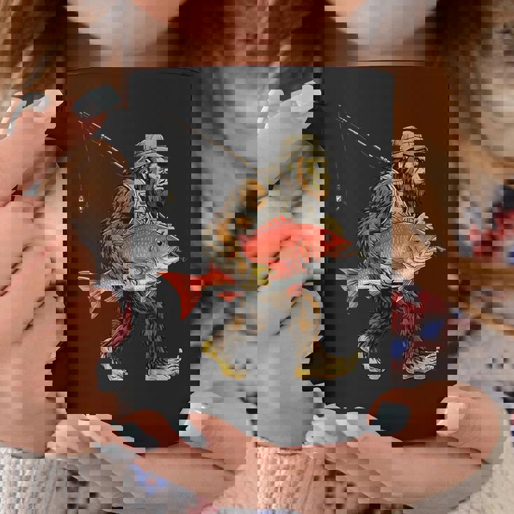 鯛 ビッグフット フィッシャーマン 海水釣り サスカッチ コーヒーマグ 面白い贈り物