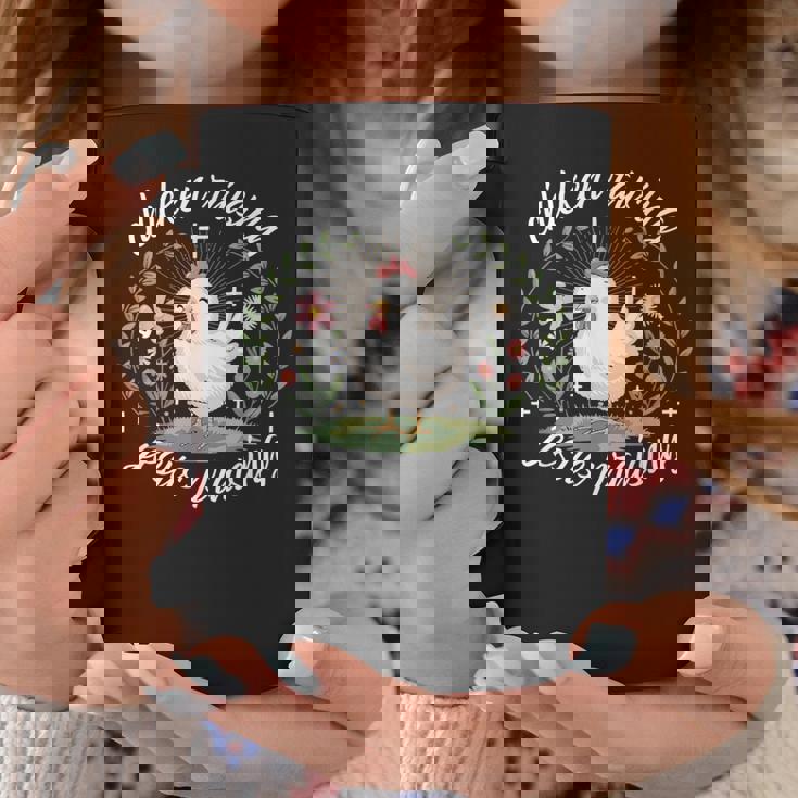 鶏を育てる イエス 賛美 おかしな農家 キリスト教の信仰 コーヒーマグ 面白い贈り物