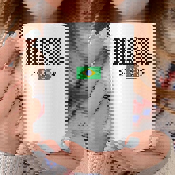 Brasil Est 1500 ブラジル ブラジリアン 国旗 プライド 長袖tシャツ コーヒーマグ 面白い贈り物