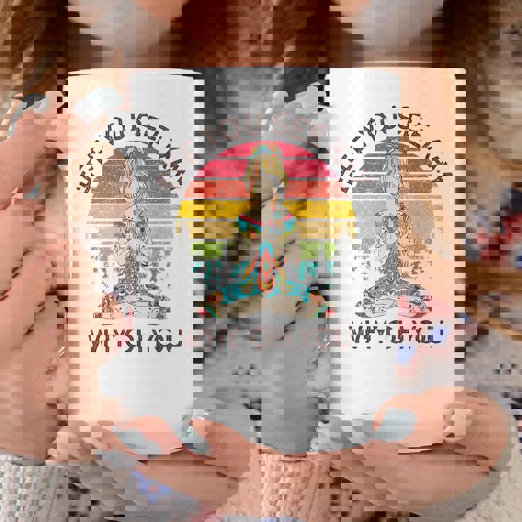 Eff Youee Kay Why Oh You レトロ サンセット タトゥーガール ヨガ コーヒーマグ 面白い贈り物