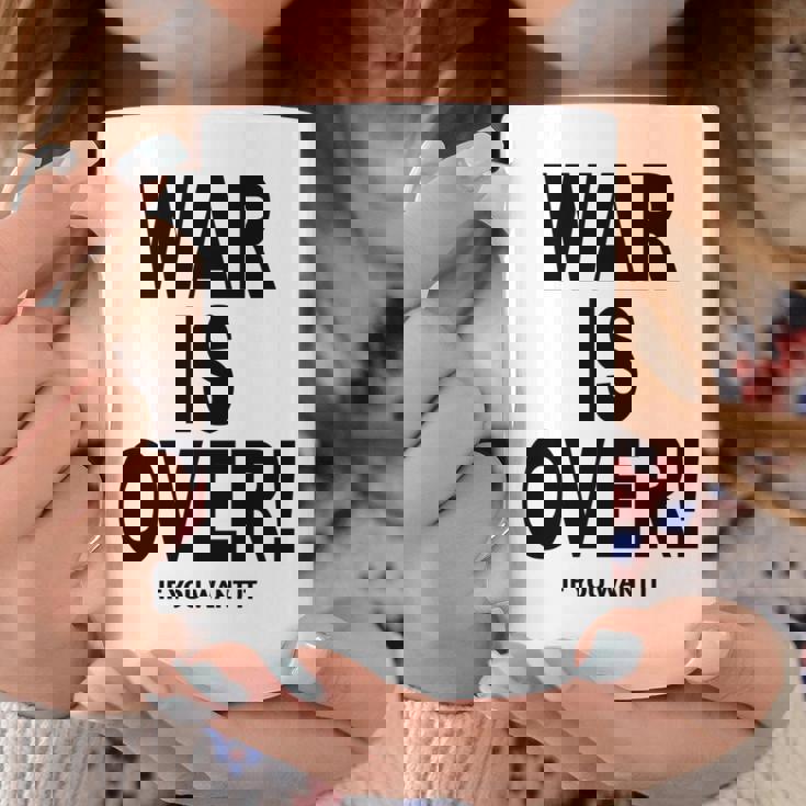 Exclusive War Is Over ご希望の場合限定ブラックプリント 長袖tシャツ コーヒーマグ 面白い贈り物