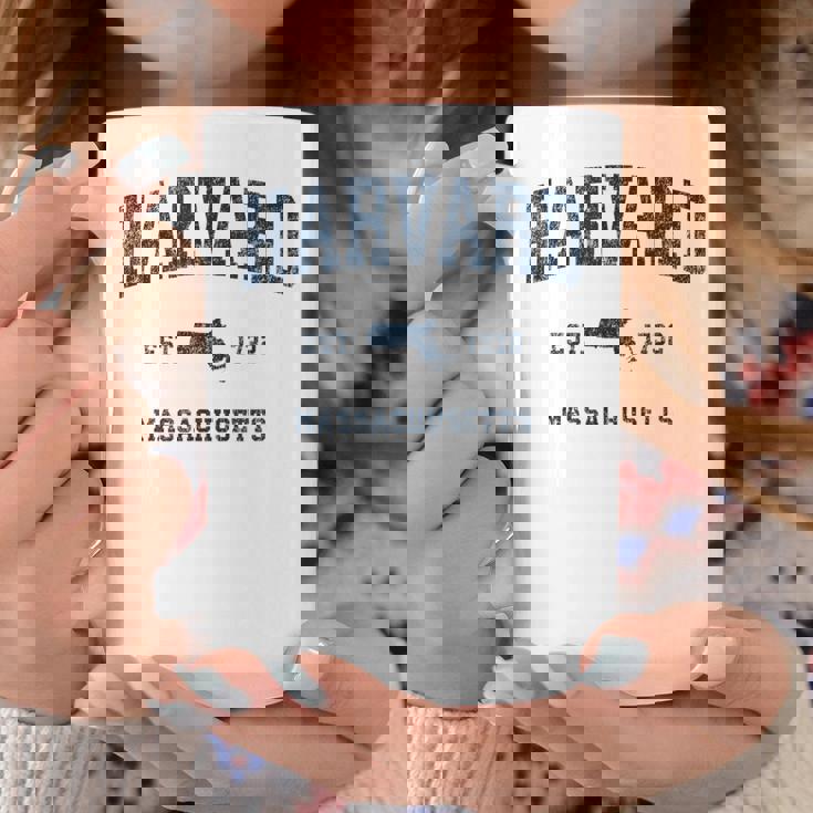 Harvard マサチューセッツ州 ヴィンテージ スポーツ デザイン ネイビー プリント コーヒーマグ 面白い贈り物