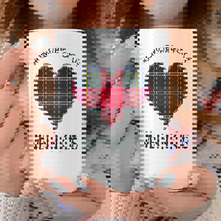 I'm Only Here For The In Kilts タータンチェック ハート コーヒーマグ 面白い贈り物