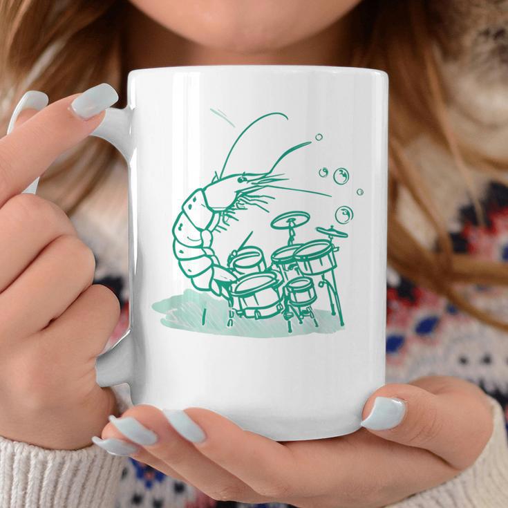 Instrument Musique Batterie Drôle Crevettes Tasse Cadeaux drôles