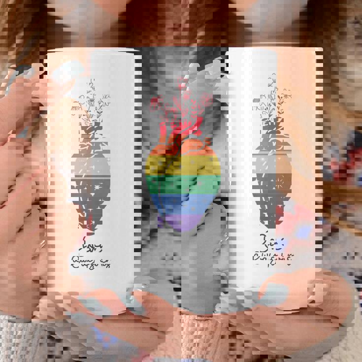 Love Wins Always Lgbt Lgbtq レインボープライド月間サポート コーヒーマグ 面白い贈り物