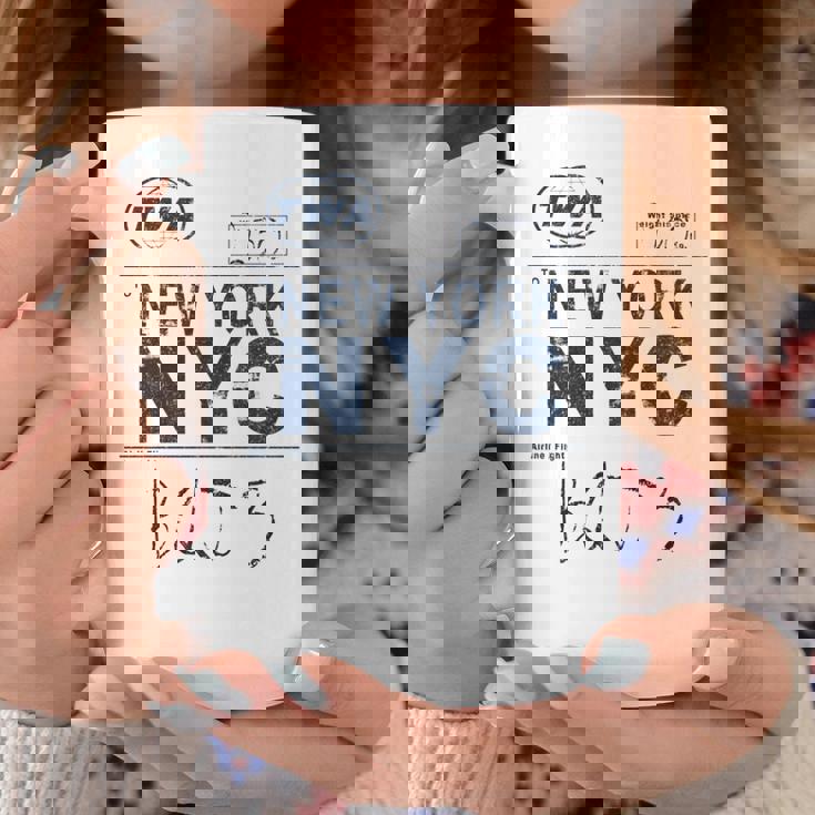 Nyc New York ヴィンテージ 航空会社タグ エアライナー フライングトラベル 長袖tシャツ コーヒーマグ 面白い贈り物