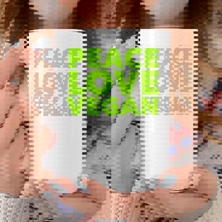 Peace Loveegan クール ベジタリアンとビーガン コーヒーマグ 面白い贈り物