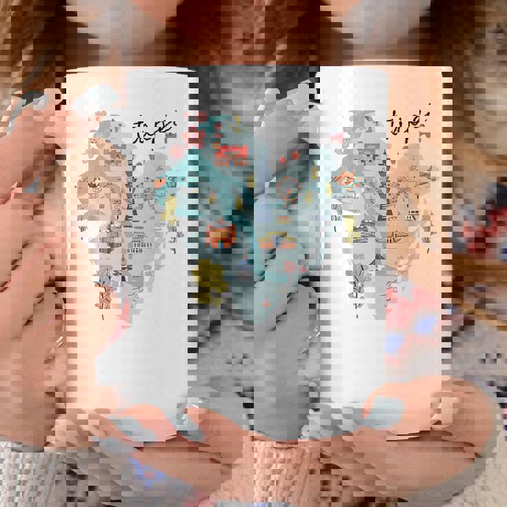 Travel Around Asia 台湾 台北地図 バケーション お土産 コーヒーマグ 面白い贈り物