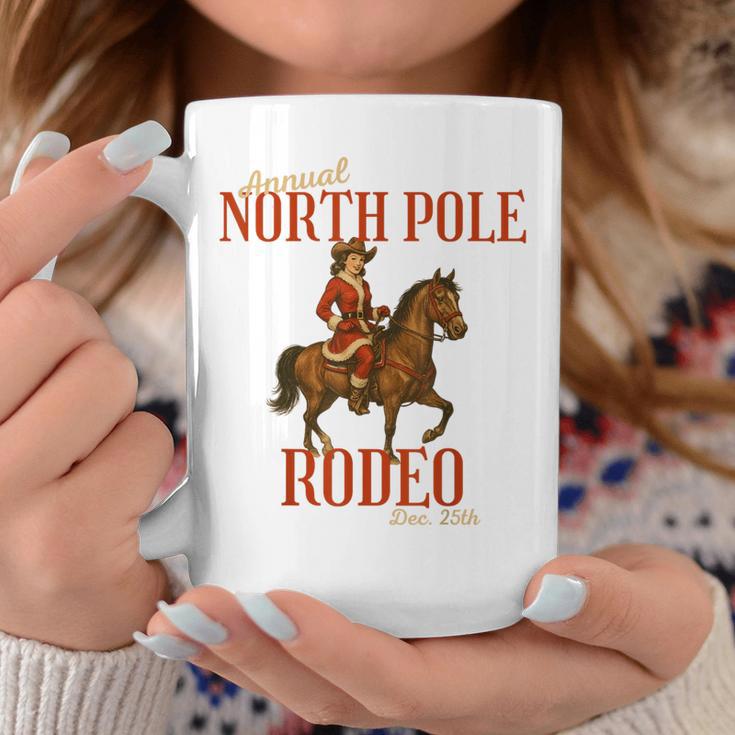 Vintage North Pole Rodeo Cowboy Santa Country Christmas Coffee Mug | Mazezy