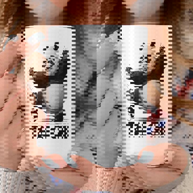 おもしろパンダ 動物 太極拳 格闘技 陰陽バランス コーヒーマグ 面白い贈り物