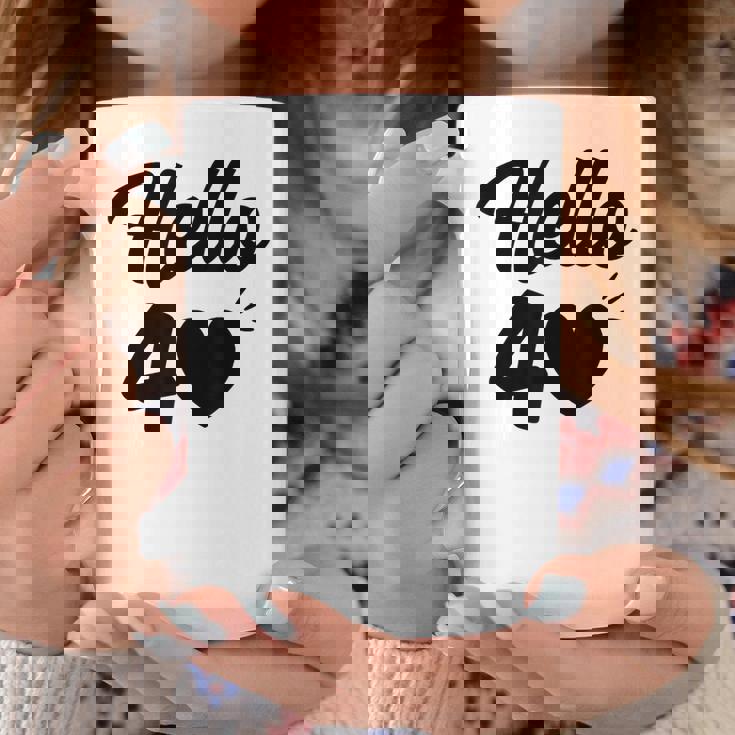 こんにちは40歳 40歳 40歳 誕生日 四十歳 母 コーヒーマグ 面白い贈り物