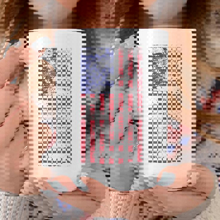 アメリカ国旗 メンズ レディース キッズ アメリカ国旗 愛国的なグランジ コーヒーマグ 面白い贈り物