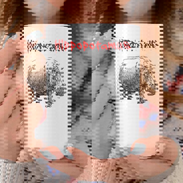 カバ ヴィンテージ シンプル ミニマリスト カバ グラフィック コーヒーマグ 面白い贈り物