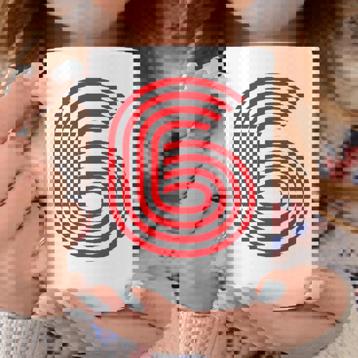 クールなレトロなレタリングジャージ、背番号6 6Eis コーヒーマグ 面白い贈り物