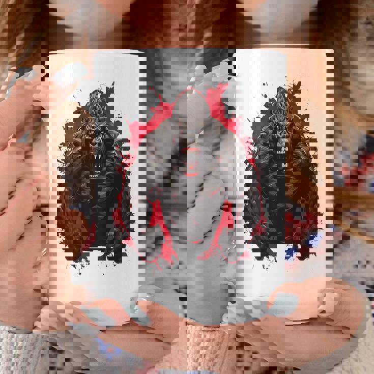 ゴリラ・ボディビル・ワークアウト バックプリント・ジム コーヒーマグ 面白い贈り物