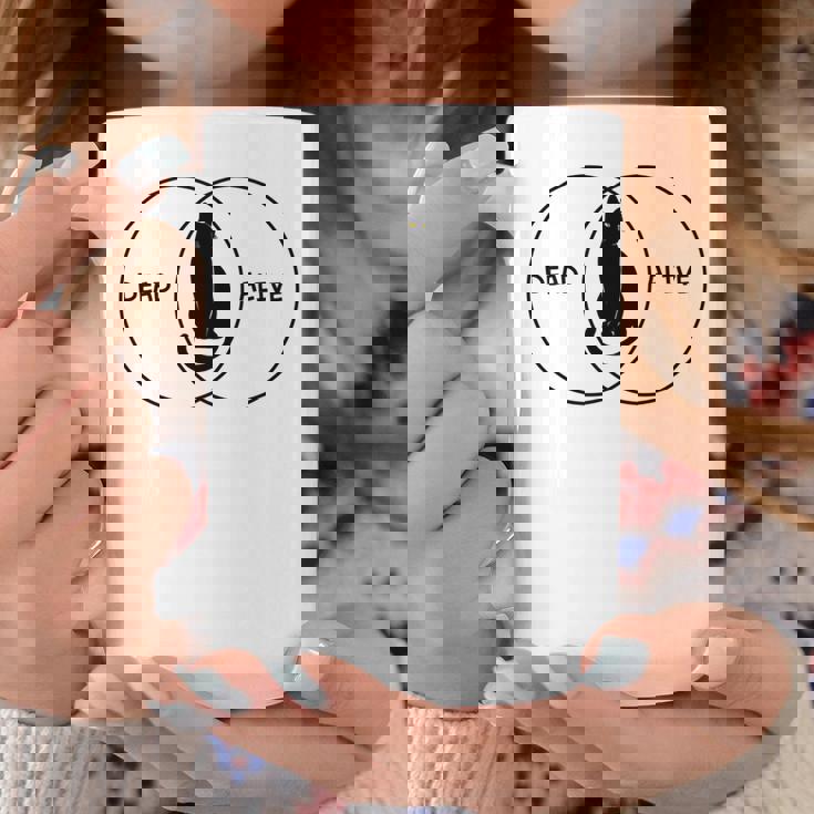 シュレディンガーの猫ベン図 長袖tシャツ コーヒーマグ 面白い贈り物