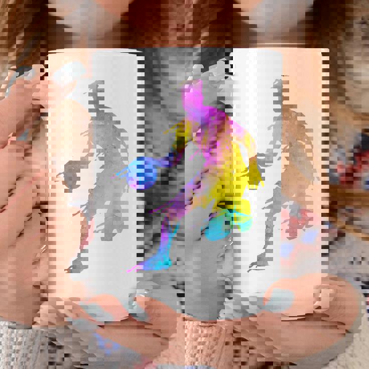 バスケットボール カラフル スプラッター ティーン ガールズ バスケットボール コーチ コーヒーマグ 面白い贈り物