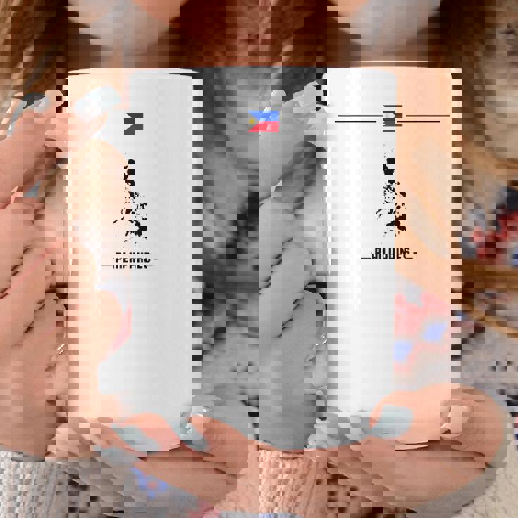 フィリピンの国旗、地図と国の名前 フィリピン コーヒーマグ 面白い贈り物