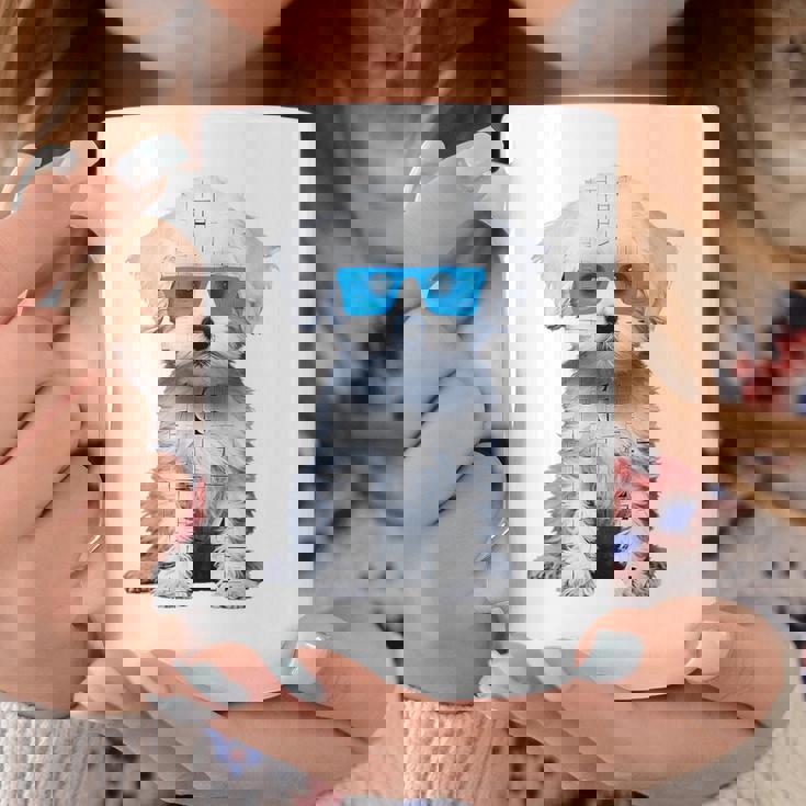 プードル 犬 幾何学的 キュート サングラス アニマル アート プードル コーヒーマグ 面白い贈り物